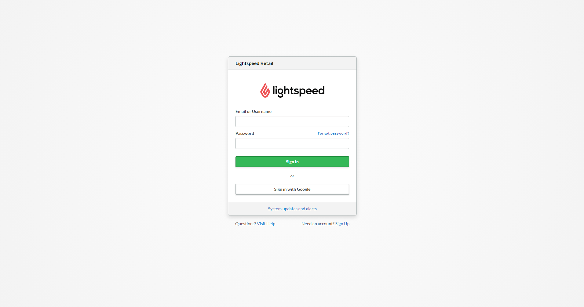 lightspeed login hq